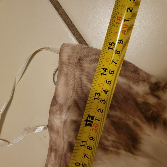 Young Fabulous and Broke Gauze Tie Dye Halter Pleated Maxi Dress Womens Medium - Picture 7 of 9